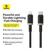 Baseus Dura Series USB-C to Lightning Cable 20W Μαύρο - Image 6