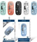 AOAS W08 Ασύρματο Bluetooth Ποντίκι Transparent - Image 2