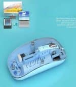 AOAS W08 Ασύρματο Bluetooth Ποντίκι Transparent - Image 5