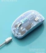 AOAS W08 Ασύρματο Bluetooth Ποντίκι Transparent - Image 6