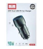 Φορτιστής Αυτοκινήτου Earldom CC15 40W Ταχείας Φόρτισης Dual PD (Type-C) με Καλώδιο Lightning - Image 2