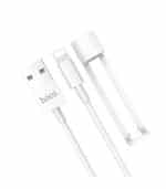 Καλώδιο Φόρτισης & Μεταφοράς Δεδομένων Hoco X31 USB σε Lightning με Βάση 1m Άσπρο - Image 2