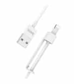 Καλώδιο Φόρτισης & Μεταφοράς Δεδομένων Hoco X31 USB σε Lightning με Βάση 1m Άσπρο - Image 3