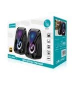 Σετ Μίνι Ηχεία Υπολογιστή Premium KOS-26003 2.0 με Φωτισμό RGB (USB & 3.5mm Jack) - Image 2