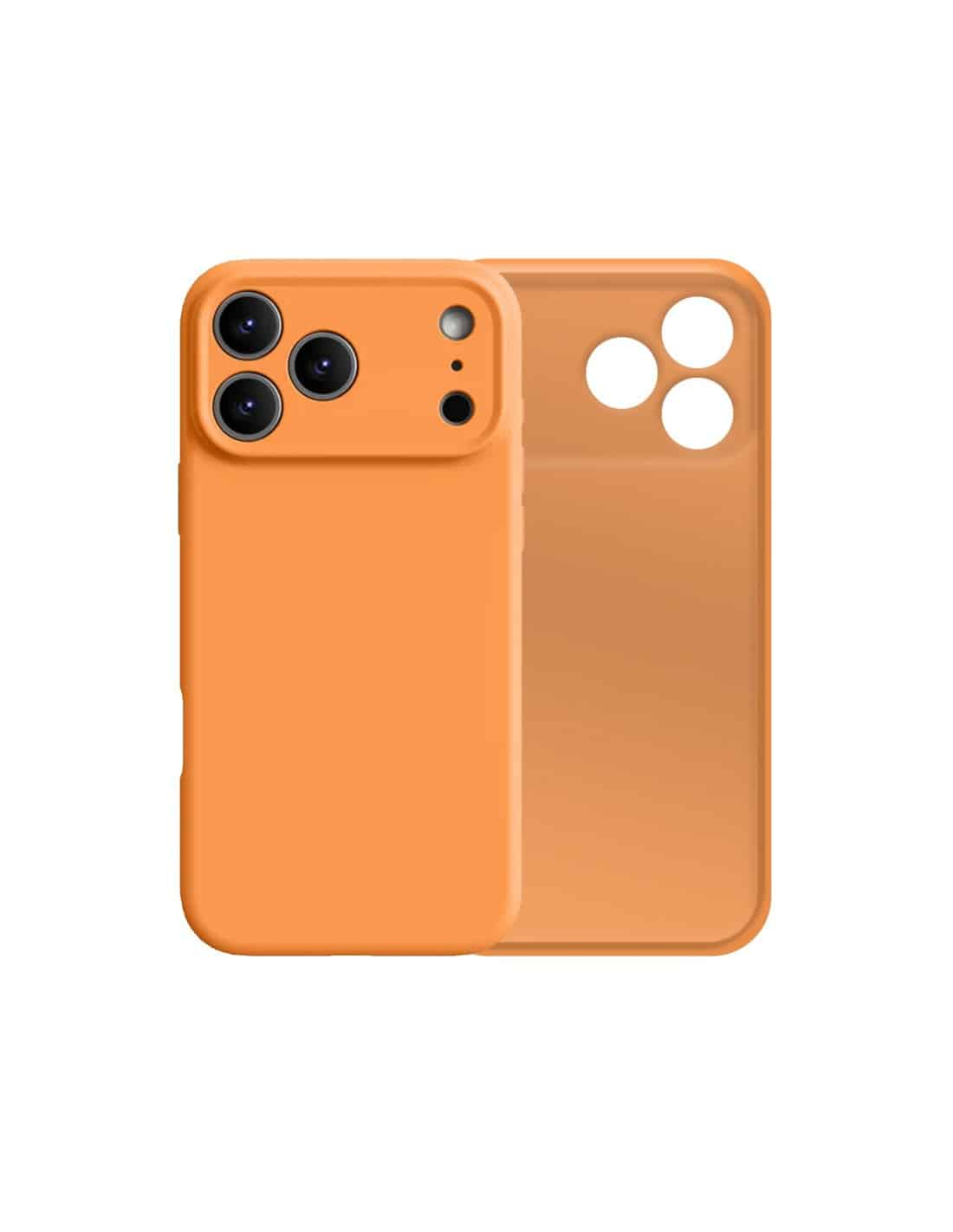 matte-finish-soft-cover-case-single-color-orange-pack Ματ Μαλακή Θήκη Σιλικόνης για iPhone 17 Pro Max - Πορτοκαλί (Soft Matte Case) - Image 1