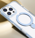 Σκληρή Διάφανη Μαγνητική Θήκη MagSafe Light Blue (Γαλάζιο) με Ενσωματωμένη Βάση Στήριξης για iPhone 16 Pro Max - Image 4