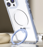 Σκληρή Διάφανη Μαγνητική Θήκη MagSafe Light Blue (Γαλάζιο) με Ενσωματωμένη Βάση Στήριξης για iPhone 16 Pro Max - Image 5