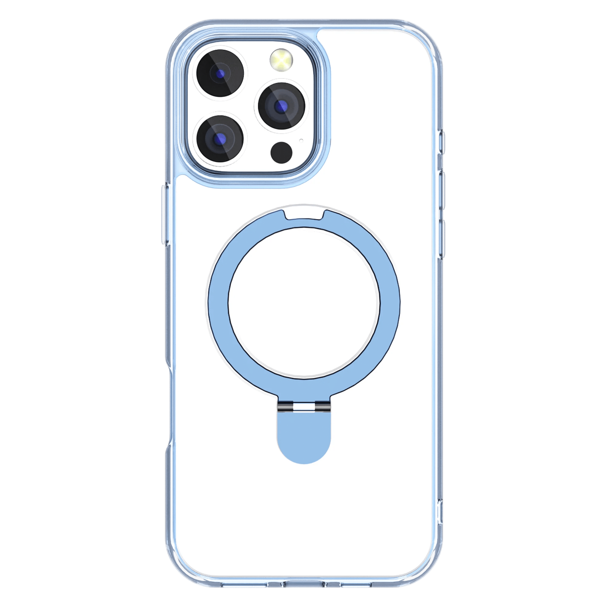 rocketfix-IP-16-Pro-Max-Case-Light-Blue-diafani Σκληρή Διάφανη Μαγνητική Θήκη MagSafe Light Blue (Γαλάζιο) με Ενσωματωμένη Βάση Στήριξης για iPhone 16 Pro Max - Image 1