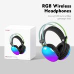 Ασύρματα Ακουστικά Bluetooth Earldom Over-Ear με Φωτισμό RGB & Οδηγούς 40mm - Image 3
