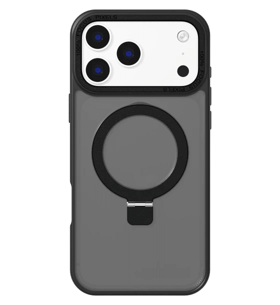 rocketfix-matte-IP-17-Pro-Max-Case-Stand-Black Σκληρή Ημιδιάφανη Μαγνητική Θήκη MagSafe Μαύρη (Black) με Βάση Στήριξης (Stand) για iPhone 17 Pro Max - Image 1